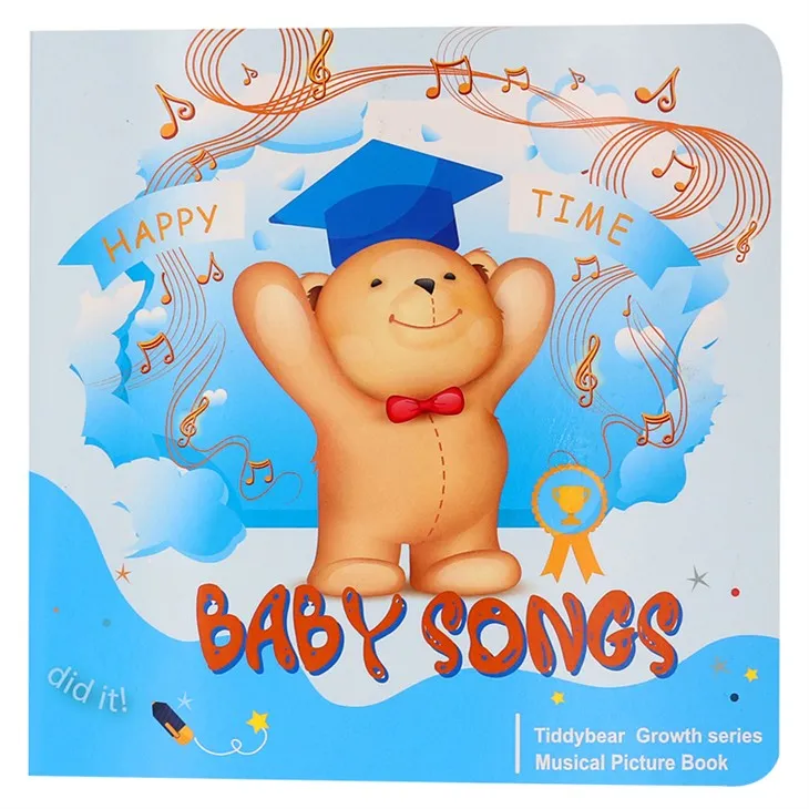 Easy Activate Button Baby Songs Sound Book With Music