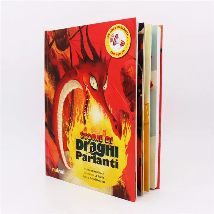 Factory Cute Fire Dargon Playing Noisy Sound Book For 2-6 Kids